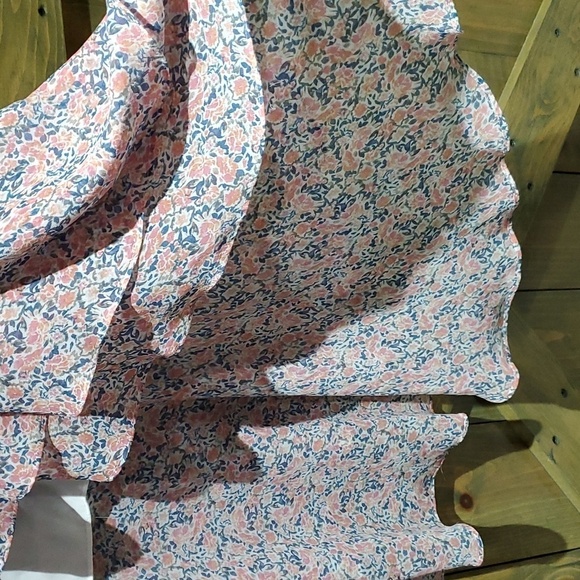 1. STATE FLORAL PINK BLUE DRESS FOREST FAIRY COTTAGE PRAIRIE ANGEL ROMANTIC - Picture 8 of 12